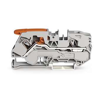 Borne de passage pour 2 conducteurs avec levier et Push-in CAGE CLAMP 16mm², gr|Wago contact-WAG2116-1201