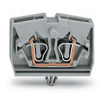 Borne modulaire 2C / 2,5 mm² / Pied fixation encliquetable / Gris|Wago contact-WAG264-311
