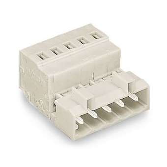 Connecteur mâle détrompé / 2 pôles / Pas 5 mm / Gris clair|Wago contact-WAG721-602