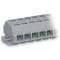 Barrette à bornes 4C 10 pôles / 1,5 mm² / Gris / Pied de fixation|Wago contact-WAG260-260