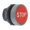 Harmony XB5 - tête de bouton poussoir - D22 - col grise - marqué 'STOP' - rouge|Schneider Electric-SCHZB5AA434C0