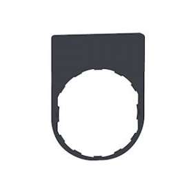 Harmony - porte-étiquette plate 30x40 - plastique noir - avec étiq 8x27 vierge|Schneider Electric-SCHZBYP2101