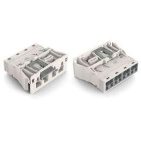 Connecteur encastrable mâle 4 pôles / Blanc|Wago contact-WAG770-734
