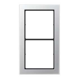 Cadre 2 postes / LS FLAT DESIGN Aluminium|Jung france-IUNFDAL2982