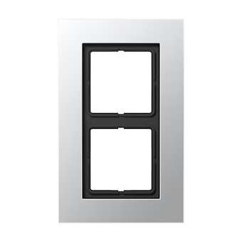 Cadre 2 postes / LS PLUS Aluminium|Jung france-IUNLSP982AL