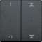 KNX M-Plan - enjoliv. pr commande double - marquage I/O+dble flèche - anthra.