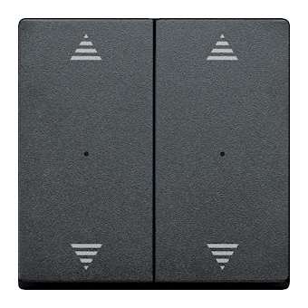 KNX M-Plan - enjoliv. pr commande double - 2 marquages double flèche - anthra.|Schneider Electric-SCHMTN625814
