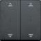 KNX M-Plan - enjoliv. pr commande double - 2 marquages double flèche - anthra.|Schneider Electric-SCHMTN625814