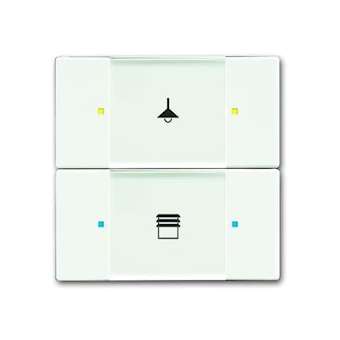 Poussoir 2 TouchesMultifonctions Blanc Mat|ABB-ABB587255