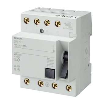 Inter.diff 4P, type A, In: 100 A, 300 mA, Un AC: 400 V|Siemens Industries et Infrastructures-SIE5SM3648-6