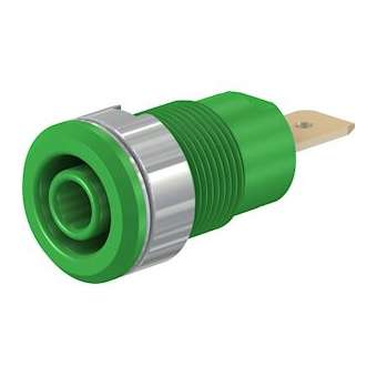 Douille 4 mm de sécurité vert|Staubli-TTT23306025