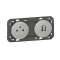 Prise 2P+T Surface + chargeur 2 USB Type-A dooxie 3A précâblés finition alu