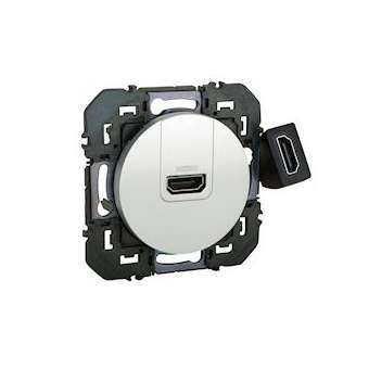 Prise HDMI préconnectorisée version 2.0 dooxie finition alu|Legrand-LEG600485