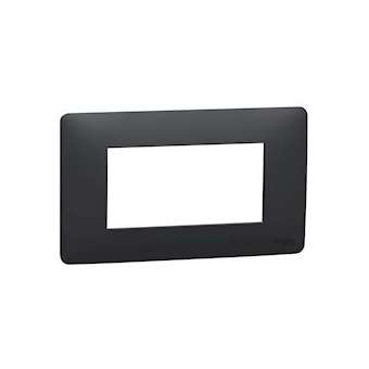 Unica Studio - plaque de finition - Anthracite - 4 modules|Schneider Electric-SCHNU210454