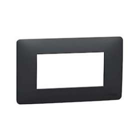 Unica Studio - plaque de finition - Anthracite - 4 modules|Schneider Electric-SCHNU210454
