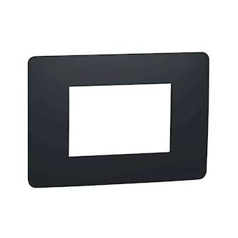 Unica Studio - plaque de finition - Anthracite - 3 modules|Schneider Electric-SCHNU210354