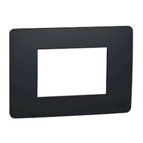 Unica Studio - plaque de finition - Anthracite - 3 modules|Schneider Electric-SCHNU210354