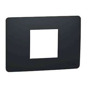 Unica Studio - plaque de finition - Anthracite - 2 modules|Schneider Electric-SCHNU210254
