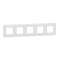Unica Studio - plaque de finition - Blanc - 5 postes