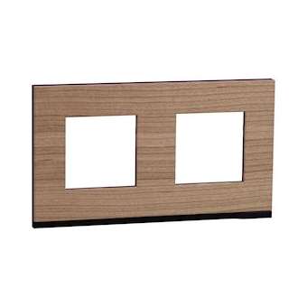Unica Pure - plaque de finition - Chêne liseré Anthracite - 2 postes|Schneider Electric-SCHNU600484