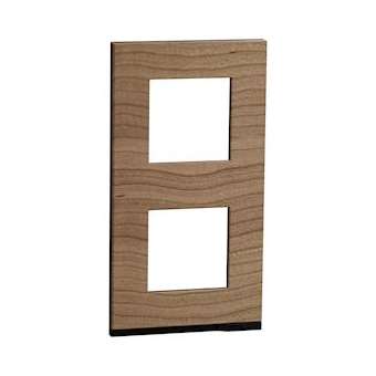 Unica Pure - plaque de finition - Chêne liseré Anthracite - 2 postes verticaux|Schneider Electric-SCHNU6004V84