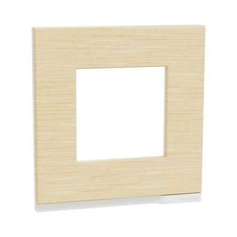 Unica Pure - plaque de finition - Bois nordique liseré Blanc - 1 poste|Schneider Electric-SCHNU600283