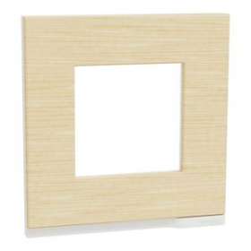 Unica Pure - plaque de finition - Bois nordique liseré Blanc - 1 poste|Schneider Electric-SCHNU600283