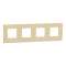 Unica Pure - plaque de finition - Bois nordique liseré Blanc - 4 postes