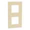 Unica Pure - plaque de finition - Bois nordique liseré Blanc - 2 postes vert.