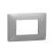 Unica Studio - plaque de finition - Alu - 3 modules
