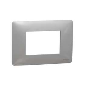 Unica Studio - plaque de finition - Alu - 3 modules|Schneider Electric-SCHNU210330