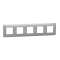 Unica Studio - plaque de finition - Alu - 5 postes