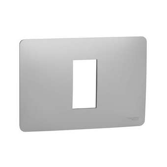 Unica Studio - plaque de finition - Alu - 1 module|Schneider Electric-SCHNU210130