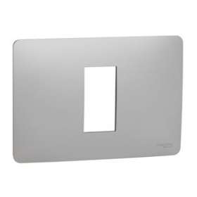 Unica Studio - plaque de finition - Alu - 1 module|Schneider Electric-SCHNU210130