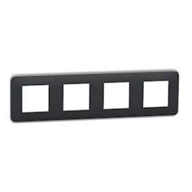 Unica Pro - plaque de finition - Anthracite - 4 postes|Schneider Electric-SCHNU400854