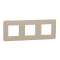 Unica Studio Color - plaque de finition - Taupe liseré Anthracite - 3 postes