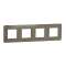 Unica Studio Métal - plaque de finition - Bronze liseré Anthracite - 4 postes