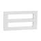 Unica - support fixation +plaque finition boîte concent 2 rang 10 mod - Blanc an