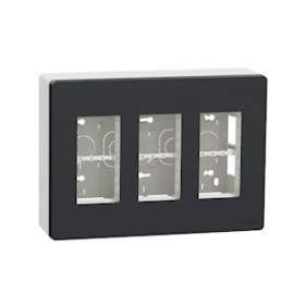 Unica - boîte de concentration saillie complète - 3 col de 4 mod - Anthracite|Schneider Electric-SCHNU123454