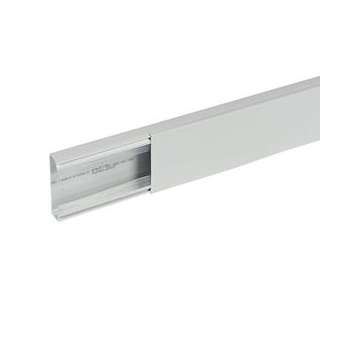 Goulotte distribution Viadis 80x25mm-Fond+couvercle-1 compart-Longueur 2m-Gris|Planet wattohm-PLW16330