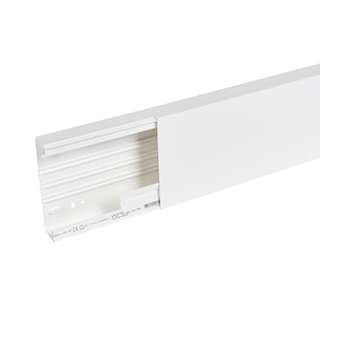 Goulotte distribution Viadis 150x40mm-Fond+couvercle-1 compart-Longueur 2m-Blanc|Planet wattohm-PLW16460