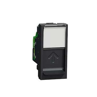 Unica - prise RJ45 simple - cat 6 STP - 1 mod - Anthracite - méca seul|Schneider Electric-SCHNU341654