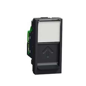 Unica - prise RJ45 simple - cat 6 STP - 1 mod - Anthracite - méca seul|Schneider Electric-SCHNU341654