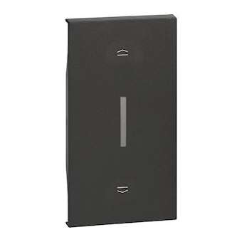 Enjoliveur Living Now pour interrupteur de volets roulants 2 modules - noir|Bticino-TICBTKG06M2