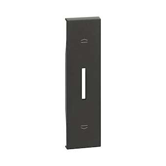 Enjoliveur Living Now pour interrupteur de volets roulants 1 module - noir|Bticino-TICBTKG06