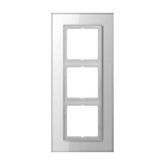 Cadre 3 postes / LS PLUS Verre Blanc|Jung france-IUNLSP983GLWW