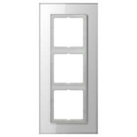 Cadre 3 postes / LS PLUS Verre Blanc|Jung france-IUNLSP983GLWW