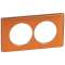 Plaque Céliane Métal 2 postes pour rénovation entraxe 57mm finition Orange Snake|Legrand-LEG068768