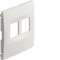 Kallysta enjoliveur pour prise RJ45 double ou HP stéréo Blanc Névé|Hager-HAGWK752B