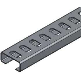 Rail Télex en C, 30mm, 2m, AL|Niedax France-NDX453002